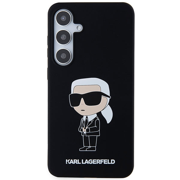 Karl Lagerfeld silikoninis dėklas Samsung Galaxy S24+ – juodas