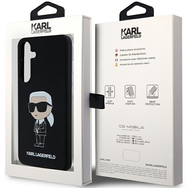 Karl Lagerfeld silikoninis dėklas Samsung Galaxy S24+ – juodas