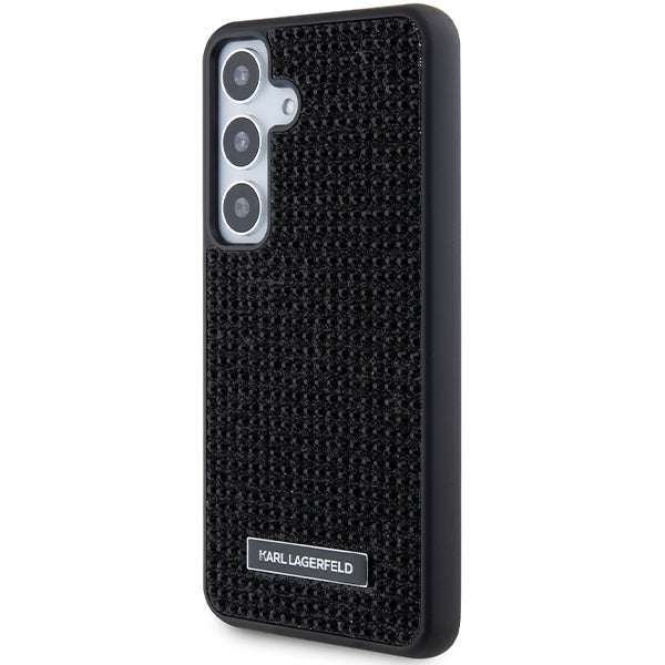 Karl Lagerfeld blizgus dėklas Samsung Galaxy S24 – juodas