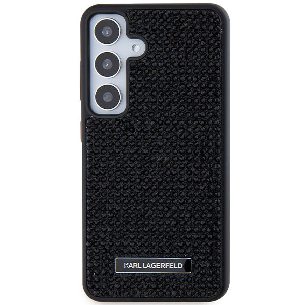 Karl Lagerfeld blizgus dėklas Samsung Galaxy S24 – juodas