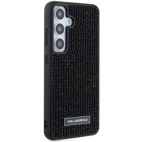 Karl Lagerfeld blizgus dėklas Samsung Galaxy S24 – juodas
