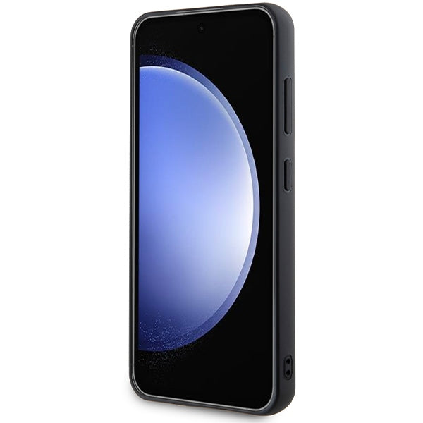 Karl Lagerfeld blizgus dėklas Samsung Galaxy S24 – juodas