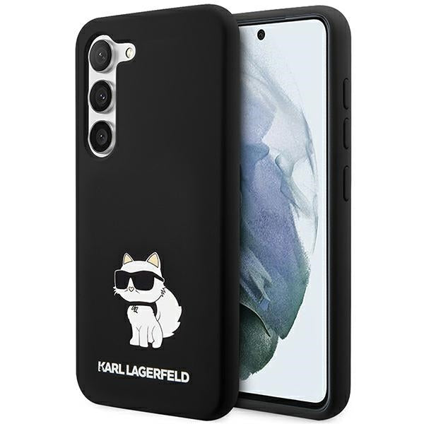 Karl Lagerfeld silikoninis dėklas Galaxy S24 – juodas
