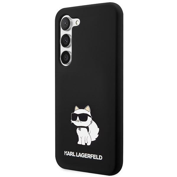 Karl Lagerfeld silikoninis dėklas Galaxy S24 – juodas