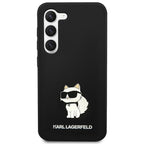 Karl Lagerfeld silikoninis dėklas Galaxy S24 – juodas