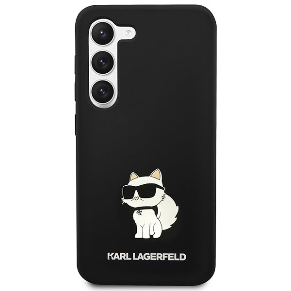 Karl Lagerfeld silikoninis dėklas Galaxy S24 – juodas
