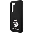 Karl Lagerfeld silikoninis dėklas Galaxy S24 – juodas