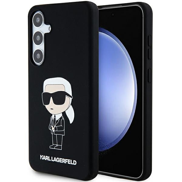 Karl Lagerfeld silikoninis dėklas Galaxy S24 – juodas