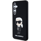Karl Lagerfeld silikoninis dėklas Galaxy S24 – juodas