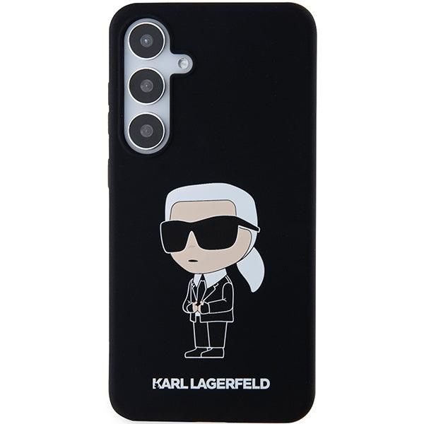 Karl Lagerfeld silikoninis dėklas Galaxy S24 – juodas