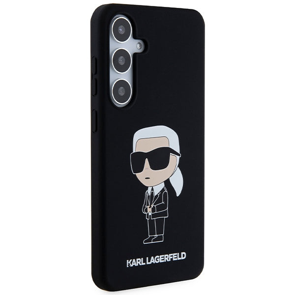Karl Lagerfeld silikoninis dėklas Galaxy S24 – juodas