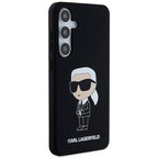 Karl Lagerfeld silikoninis dėklas Galaxy S24 – juodas