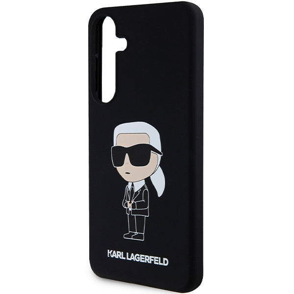 Karl Lagerfeld silikoninis dėklas Galaxy S24 – juodas