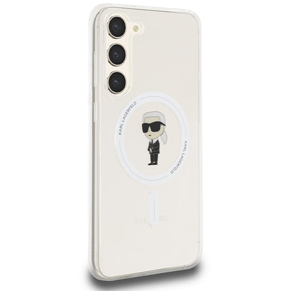 Karl Lagerfeld MagSafe dėklas Samsung Galaxy S23+ – skaidrus