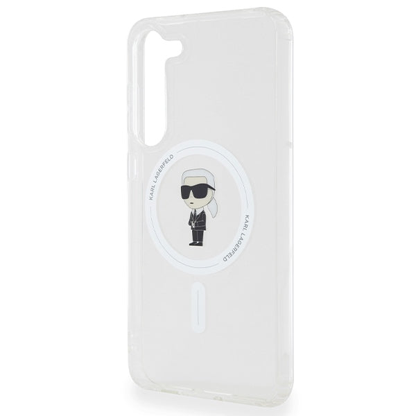 Karl Lagerfeld MagSafe dėklas Samsung Galaxy S23+ – skaidrus