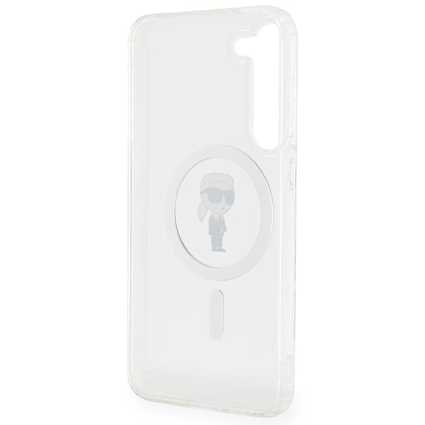 Karl Lagerfeld MagSafe dėklas Samsung Galaxy S23+ – skaidrus