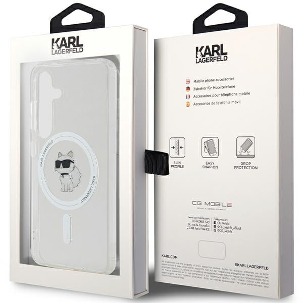 Karl Lagerfeld MagSafe dėklas Galaxy S24 – skaidrus