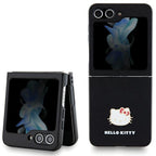 Hello Kitty Metal Logo dėklas Galaxy Z Flip5 – juodas -- Samsung Galaxy Z Flip 5