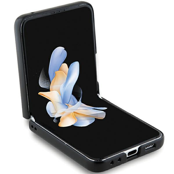 Hello Kitty Metal Logo dėklas Galaxy Z Flip5 – juodas -- Samsung Galaxy Z Flip 5