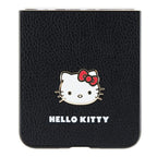 Hello Kitty Metal Logo dėklas Galaxy Z Flip5 – juodas -- Samsung Galaxy Z Flip 5