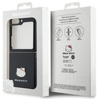 Hello Kitty Metal Logo dėklas Galaxy Z Flip5 – juodas -- Samsung Galaxy Z Flip 5