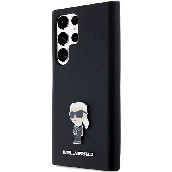Karl Lagerfeld silikoninis dėklas Galaxy S23 Ultra – juodas