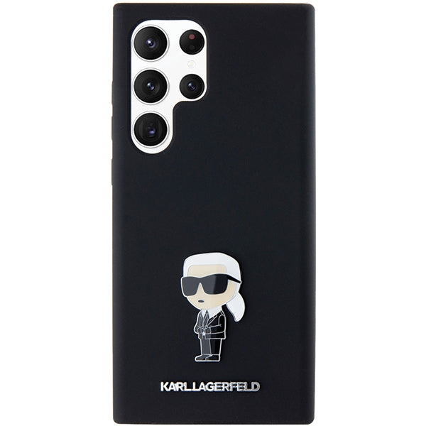 Karl Lagerfeld silikoninis dėklas Galaxy S23 Ultra – juodas