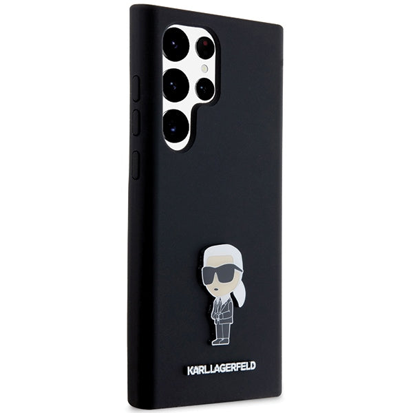 Karl Lagerfeld silikoninis dėklas Galaxy S23 Ultra – juodas