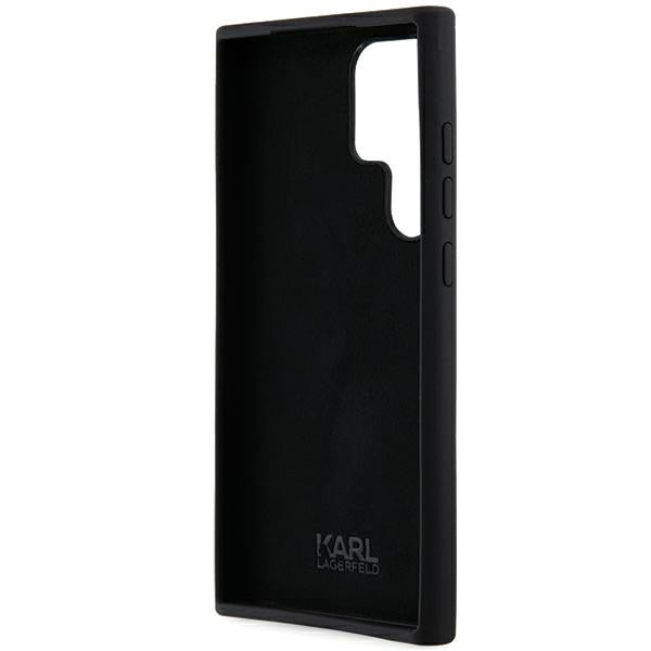 Karl Lagerfeld silikoninis dėklas Galaxy S23 Ultra – juodas