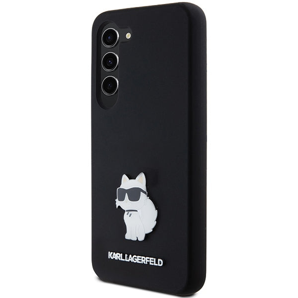 Karl Lagerfeld silikoninis dėklas Galaxy S23 – juodas