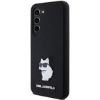Karl Lagerfeld silikoninis dėklas Galaxy S23 – juodas