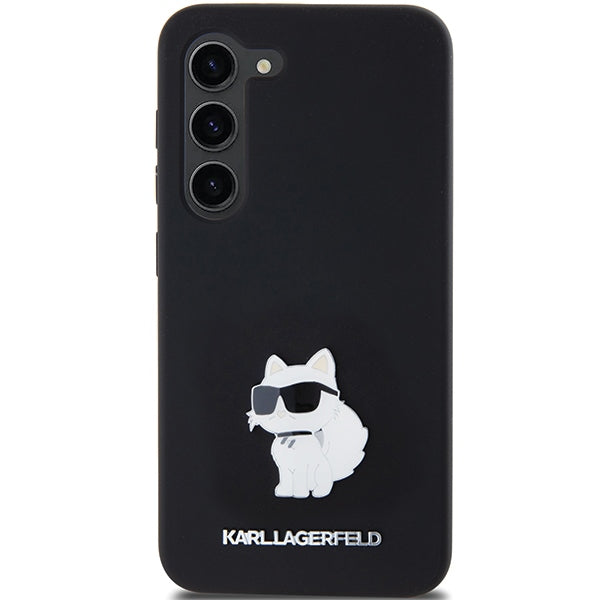 Karl Lagerfeld silikoninis dėklas Galaxy S23 – juodas