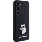 Karl Lagerfeld silikoninis dėklas Galaxy S23 – juodas