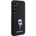 Karl Lagerfeld silikoninis dėklas Galaxy S23 – juodas