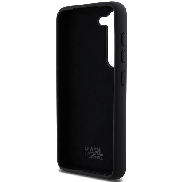 Karl Lagerfeld silikoninis dėklas Galaxy S23 – juodas