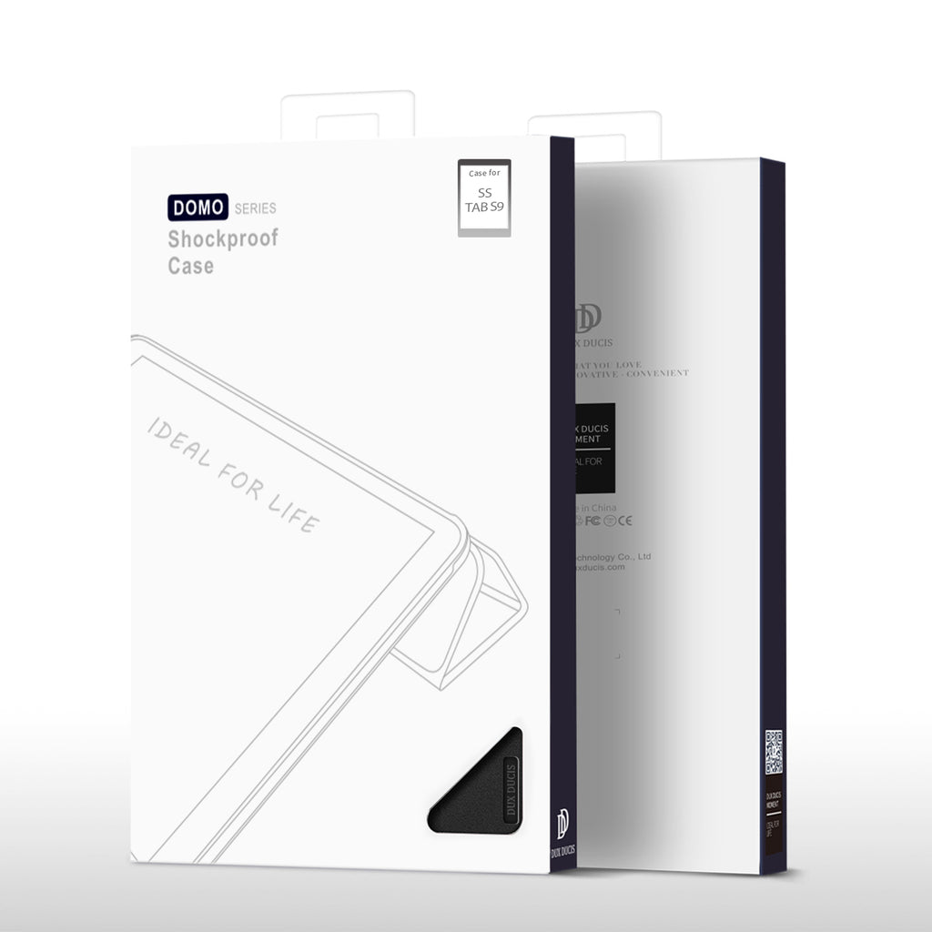 Dux Ducis Domo atverčiamas ir išmanusis miego dėklas, skirtas Samsung Galaxy Tab S9 - juodas