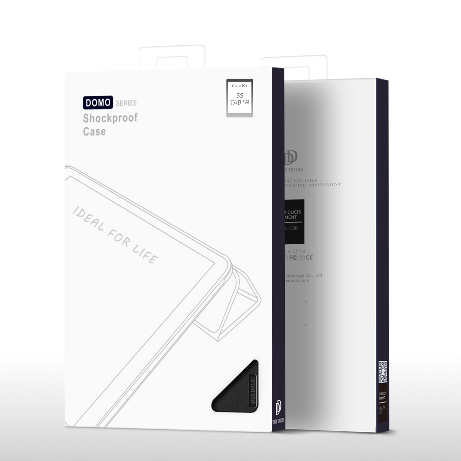 Dux Ducis Domo atverčiamas ir išmanusis miego dėklas, skirtas Samsung Galaxy Tab S9 - juodas