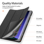 Dux Ducis Domo atverčiamas ir išmanusis miego dėklas, skirtas Samsung Galaxy Tab S9 - juodas