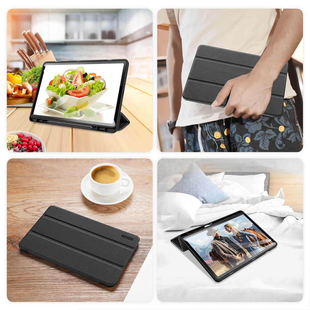 Dux Ducis Domo atverčiamas ir išmanusis miego dėklas, skirtas Samsung Galaxy Tab S9 - juodas