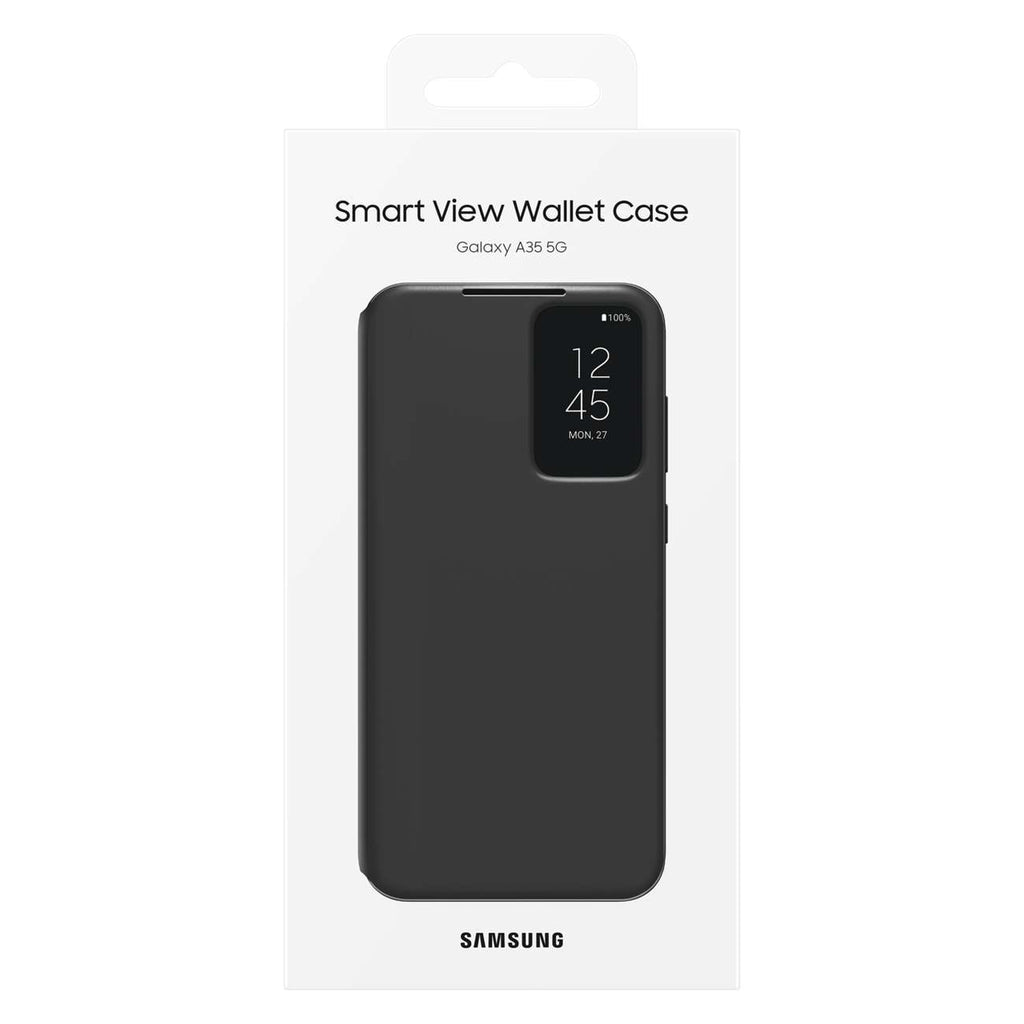 Samsung Smart View Wallet dėklas Galaxy A35 – juodas