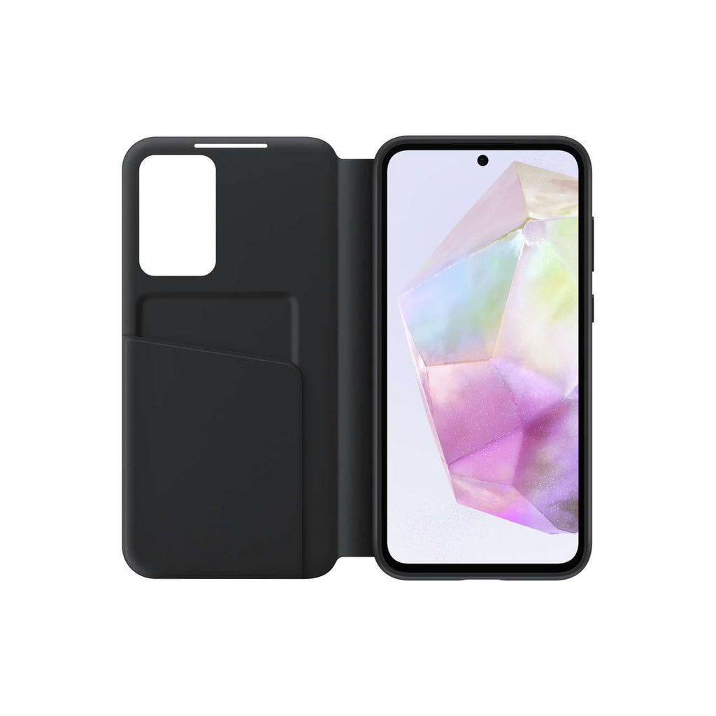 Samsung Smart View Wallet dėklas Galaxy A35 – juodas