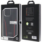 Audi odinis MagSafe dėklas iPhone 15 Pro Max – juodai raudonas