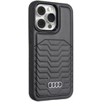 Audi MagSafe dėklas iPhone 13/13 Pro – juodas, eko oda