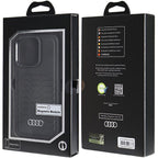 Audi MagSafe dėklas iPhone 13/13 Pro – juodas, eko oda