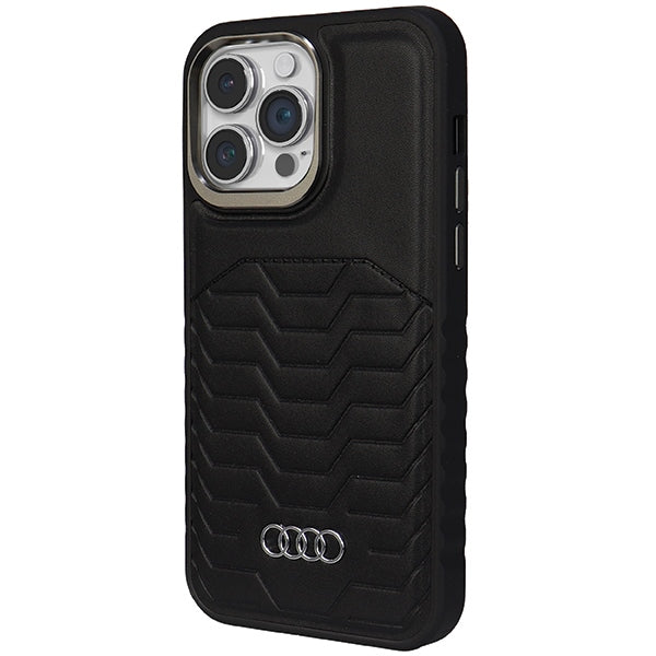 Audi sintetinės odos MagSafe dėklas iPhone 14 Pro Max – juodas