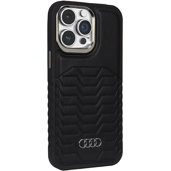 Audi sintetinės odos MagSafe dėklas iPhone 14 Pro Max – juodas