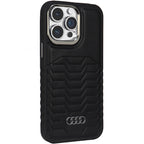 Audi sintetinės odos MagSafe dėklas iPhone 14 Pro Max – juodas