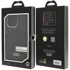 Audi sintetinės odos MagSafe dėklas iPhone 14 Pro Max – juodas