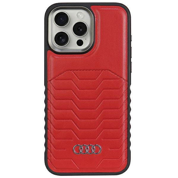 Audi MagSafe dėklas iPhone 14 Pro Max – raudonas