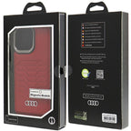 Audi MagSafe dėklas iPhone 14 Pro Max – raudonas